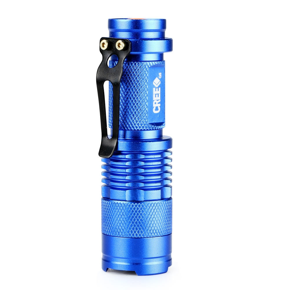 5 Colors Mini LED Flashlight Q5 2000lm Waterproof LED Laterna 1 Modes Zoomable PortableTorch Penlight AA 14500