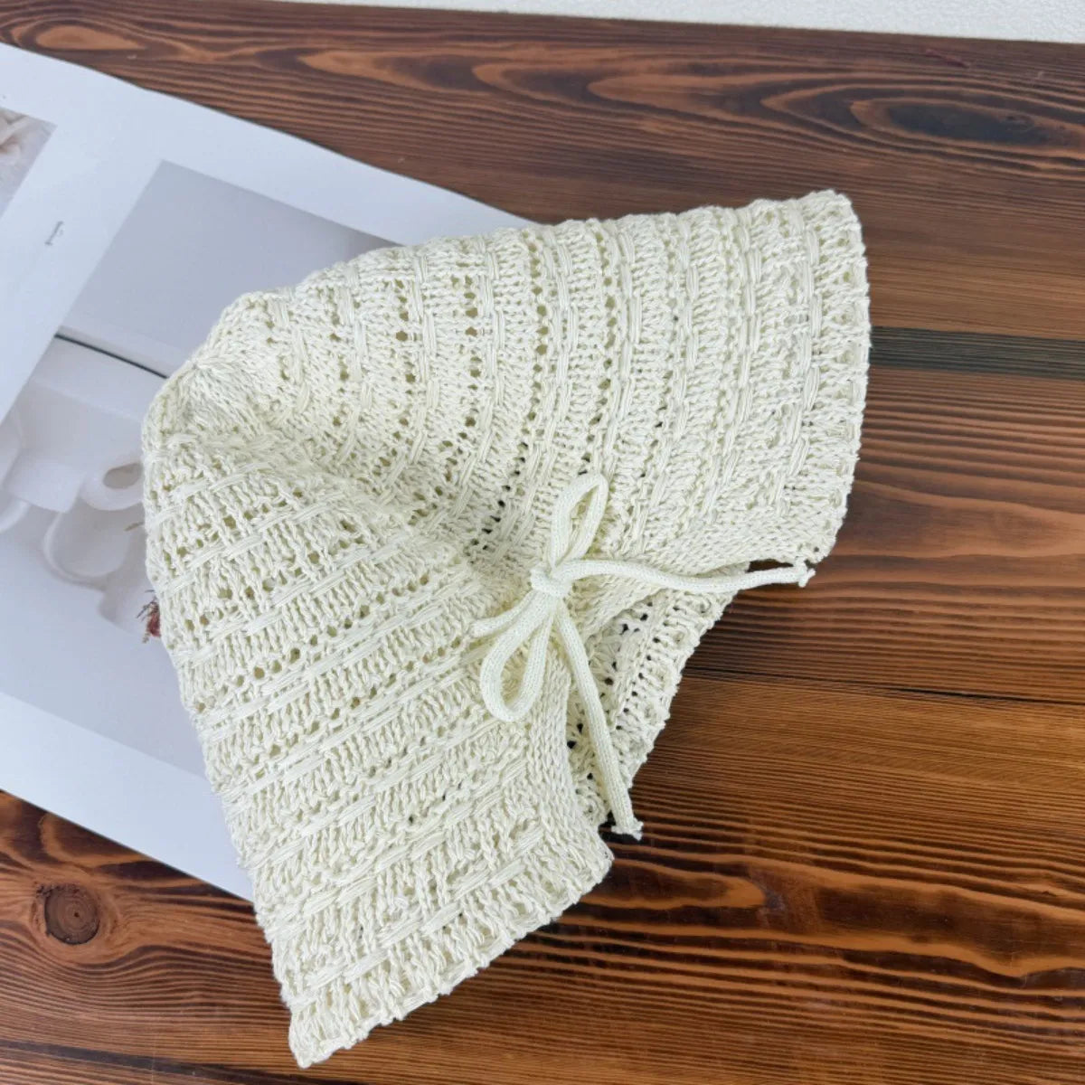 Crochet Bucket Hat with Drawstring