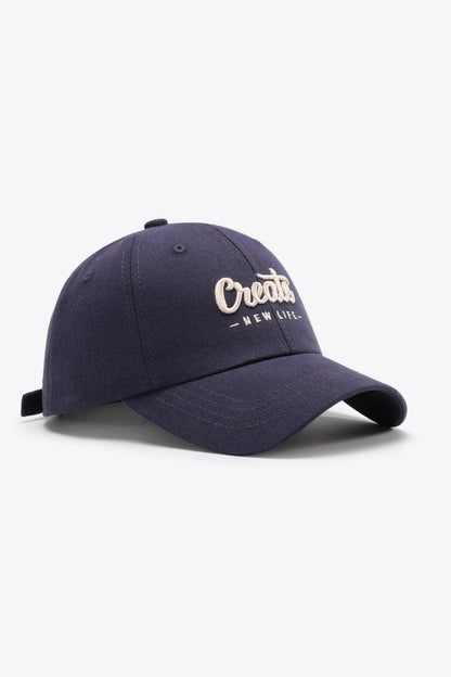 CREATE NEW LIFE Adjustable Cotton Baseball Cap for All Sizes