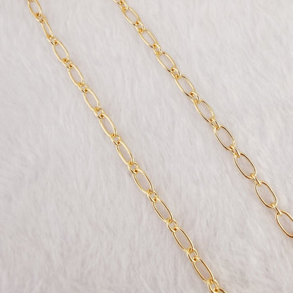 OS 24K Gold, 18K Gold Filled CABLE Roll Chain For Jewelry Making, For Necklace Bracelet Anklet Supply Component | ROLL-478(XP-006), ROLL-480(XP-008), ROLL-483 (XP-011) Clearance Pricing