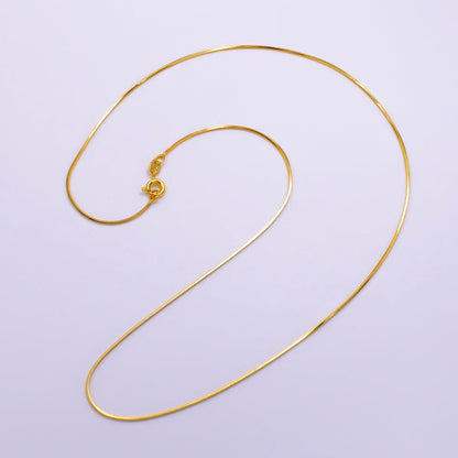 24K Gold Filled 0.7mm Snake Chain 18 Inch Necklace | WA-2463