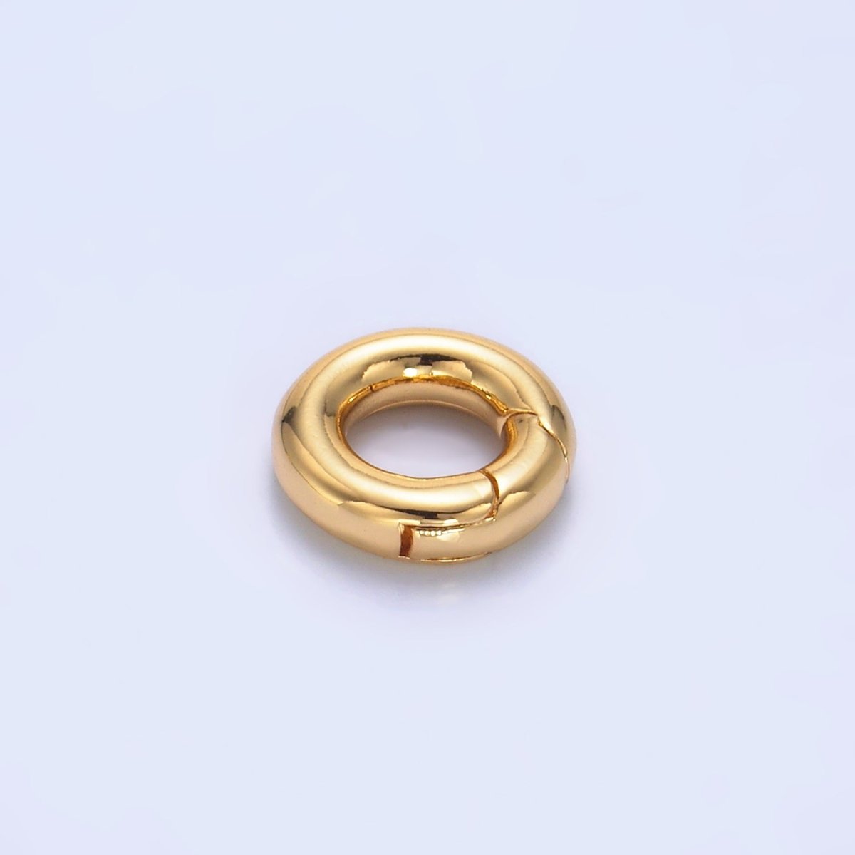 24K Gold Filled 10.5mm, 12mm Round Push Spring Gate Finding | Z1041 Z1042