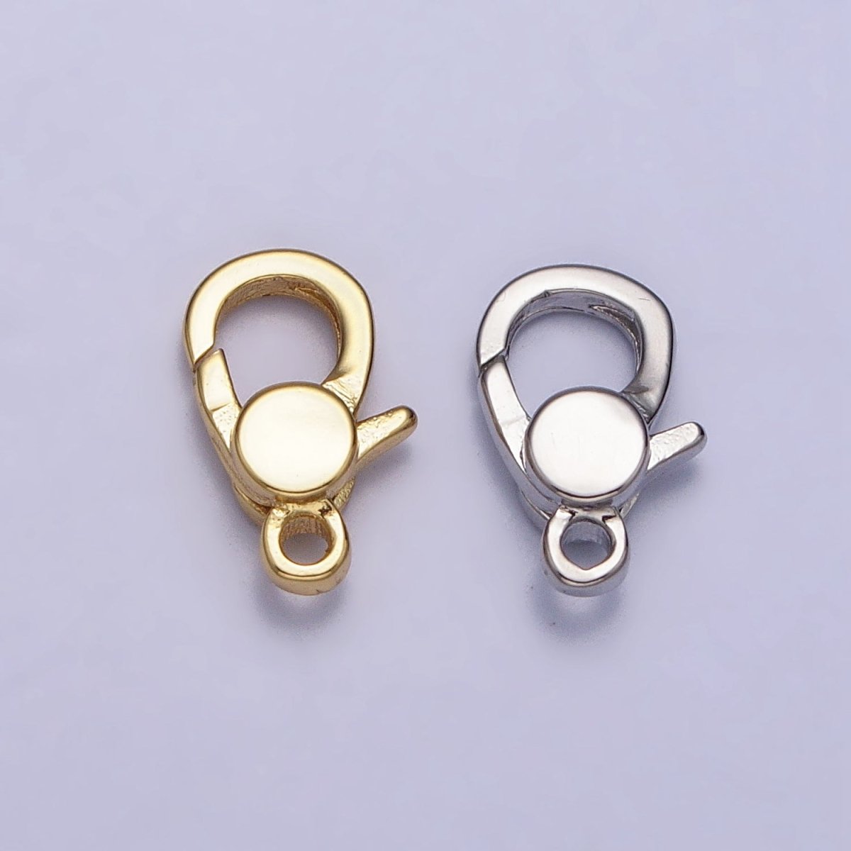 24K Gold Filled 10.8mm Oval Lobster Clasps Closure Supply in Gold &amp; Silver | Z-141 Z-142