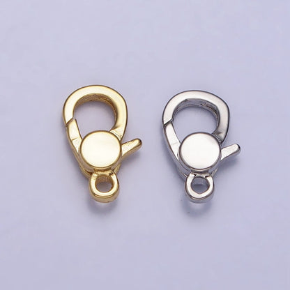 24K Gold Filled 10.8mm Oval Lobster Clasps Closure Supply in Gold &amp; Silver | Z-141 Z-142