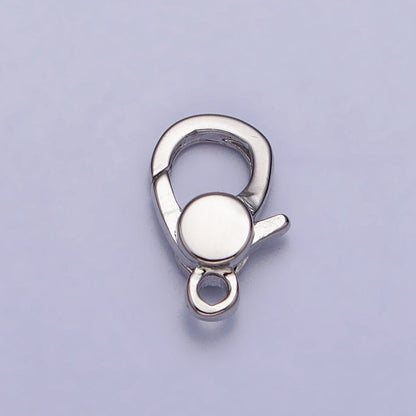 24K Gold Filled 10.8mm Oval Lobster Clasps Closure Supply in Gold &amp; Silver | Z-141 Z-142