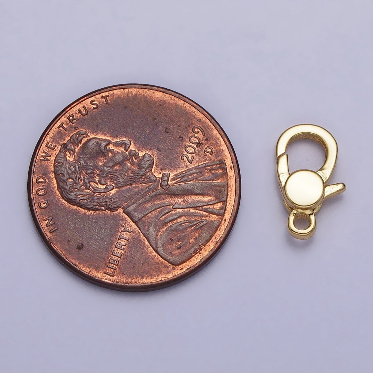 24K Gold Filled 10.8mm Oval Lobster Clasps Closure Supply in Gold &amp; Silver | Z-141 Z-142
