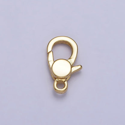 24K Gold Filled 10.8mm Oval Lobster Clasps Closure Supply in Gold &amp; Silver | Z-141 Z-142