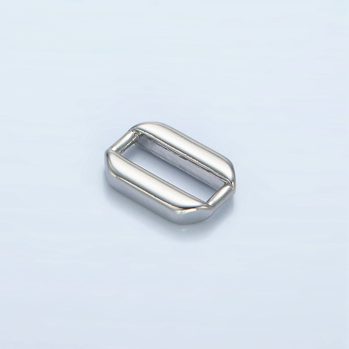 24K Gold Filled 10mm Edged Oblong Charm Link Findings in Gold &amp; Silver | Z860