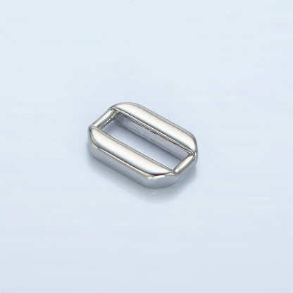 24K Gold Filled 10mm Edged Oblong Charm Link Findings in Gold &amp; Silver | Z860