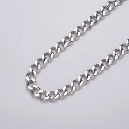 24k Gold Filled 10mm Flat Link Curb Unfinished Statement Chain in Gold &amp; Silver | ROLL-1066, ROLL-1078 Clearance Pricing