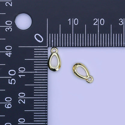 24K Gold Filled 10mm Mini Teardrop Oval Bezel Findings | Z-1099