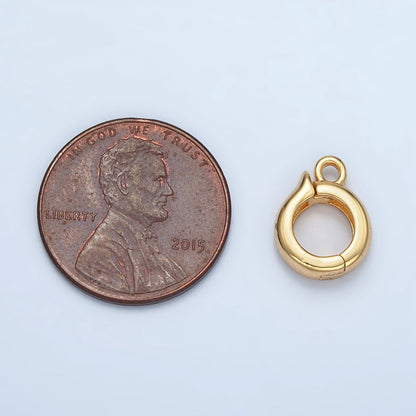 24K Gold Filled 10mm Minimalist Snap Latch Bail Findings | L635
