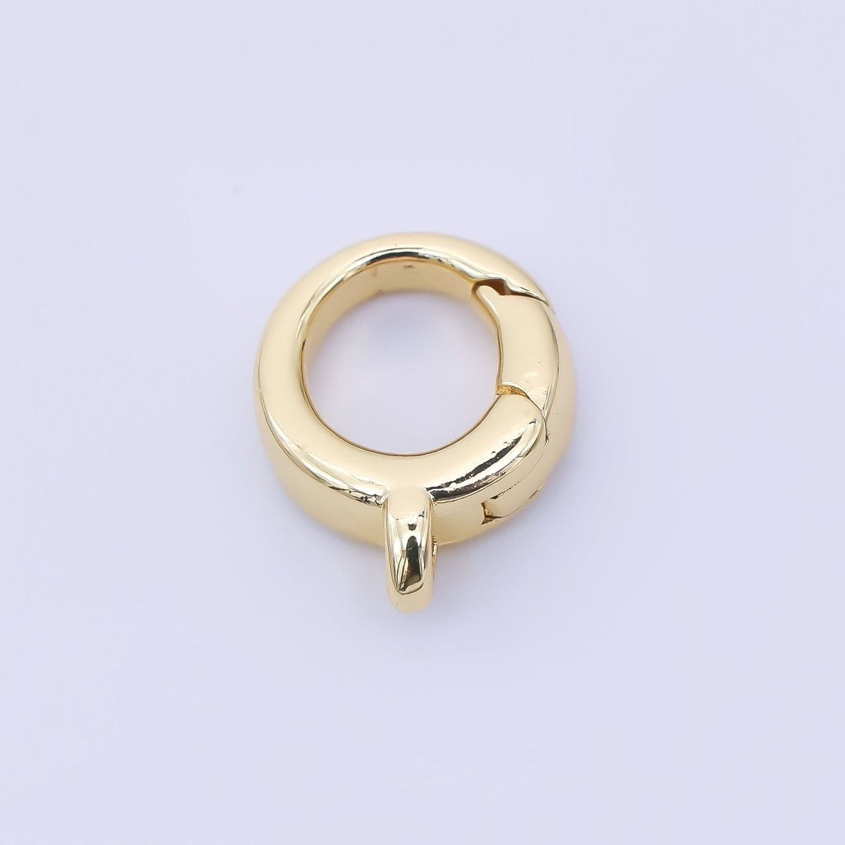 24K Gold Filled 10mm Round Push Gate Clasp Finding in Gold &amp; Silver | Z1280