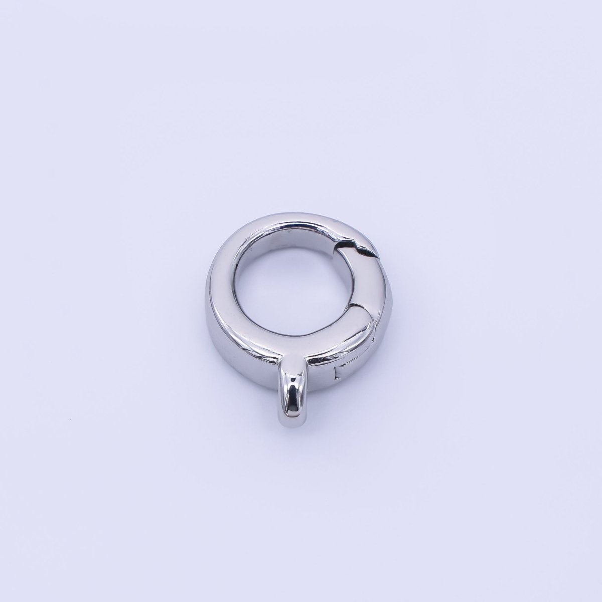 24K Gold Filled 10mm Round Push Gate Clasp Finding in Gold &amp; Silver | Z1280