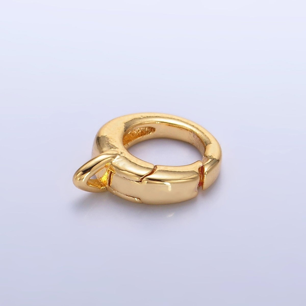 24K Gold Filled 10mm Round Push Gate Drop Loop Finding in Gold &amp; Silver | Z1022