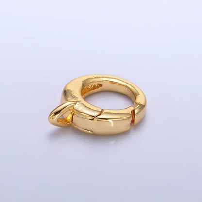 24K Gold Filled 10mm Round Push Gate Drop Loop Finding in Gold &amp; Silver | Z1022