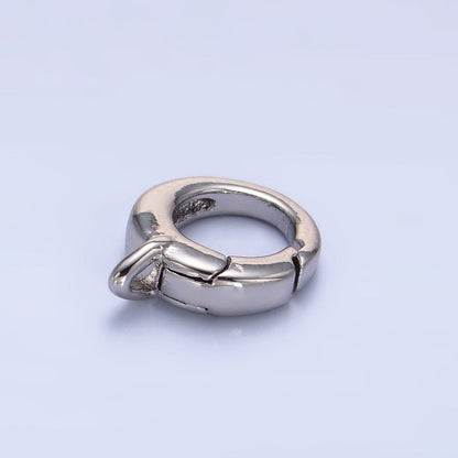 24K Gold Filled 10mm Round Push Gate Drop Loop Finding in Gold &amp; Silver | Z1022