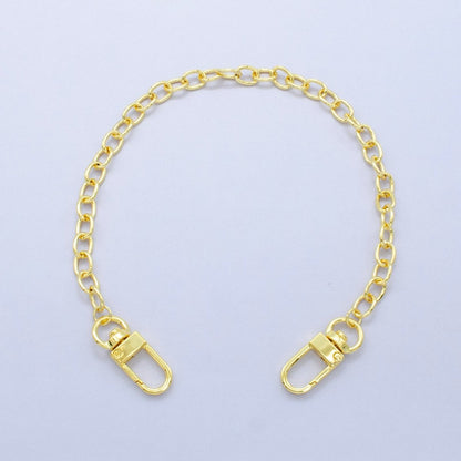 24K Gold Filled 11.5 Inch Cable Chain Bag Purse Charm Keychain Findings | WA-2761
