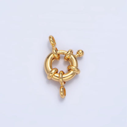 24K Gold Filled 11mm, 15mm Double Loop Sailor Clasps Closure Findings | Z943 Z990