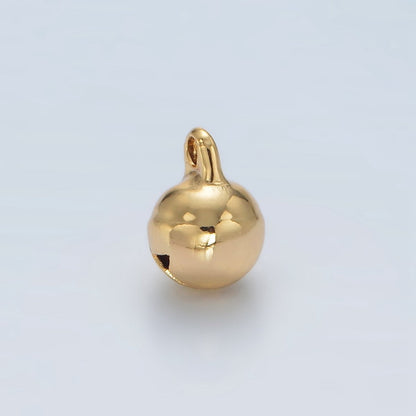 24K Gold Filled 11mm Jingle Bell Minimalist Multidimensional Mini Charm | X885