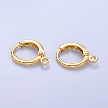 24K Gold Filled 11mm Minimalist Huggie Drop Earring Findings | Z1037