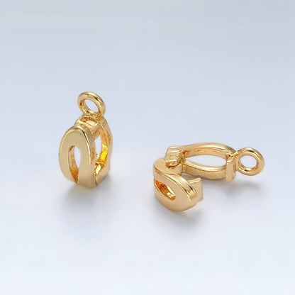 24K Gold Filled 11mm Open Snap Latch Minimalist Bail Findings | Z891