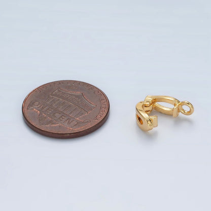 24K Gold Filled 11mm Open Snap Latch Minimalist Bail Findings | Z891