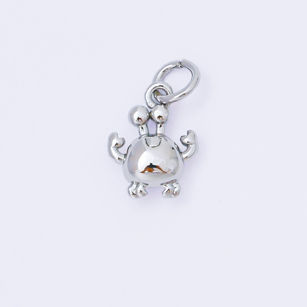 24K Gold Filled 11mm Sea Crab 3D Multidimensional Charm in Gold &amp; Silver | AF1256