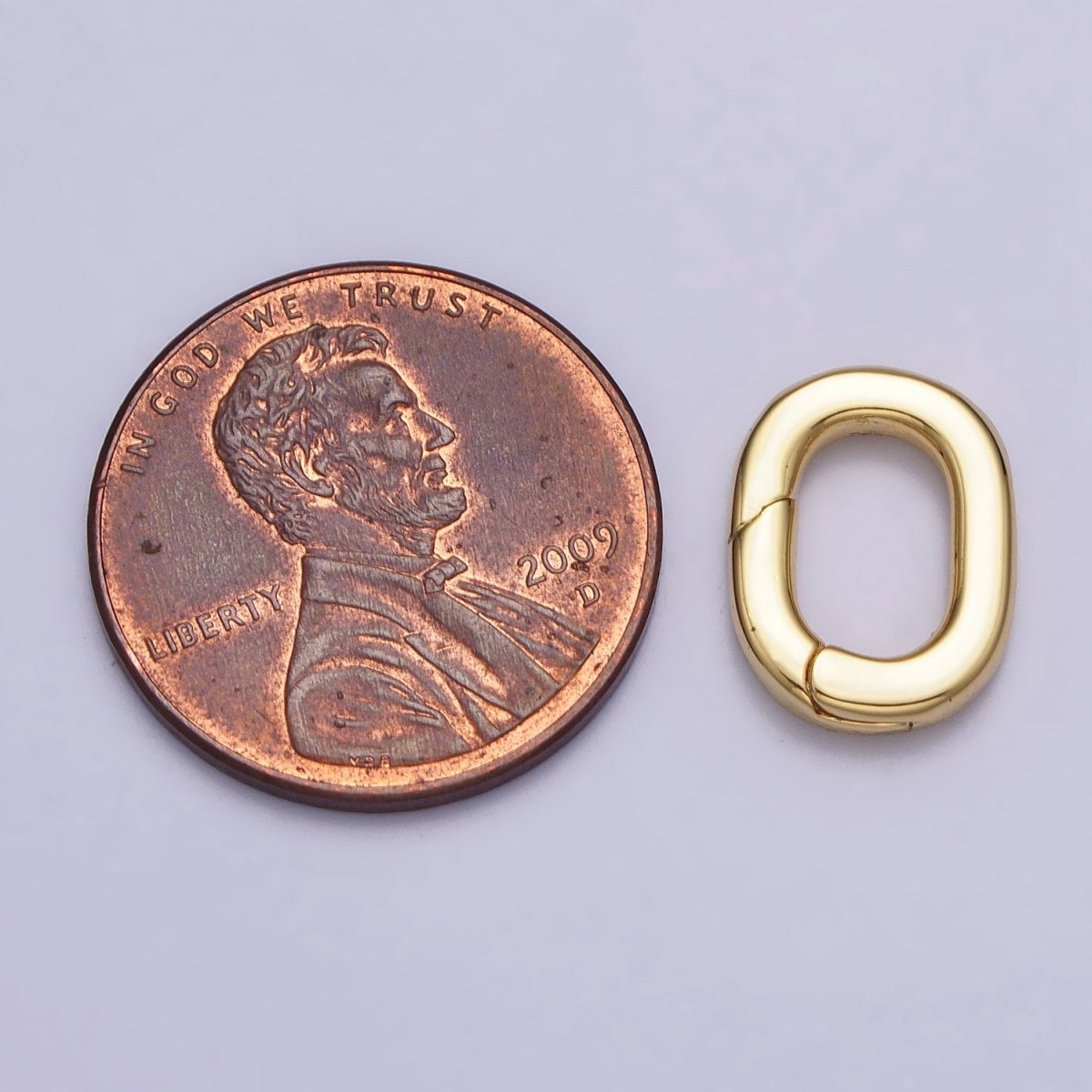 24K Gold Filled 12.5mm Oval Oblong Push Gate Spring Ring Enhancer Closure Supply in Gold &amp; Silver | Z-117 Z-118