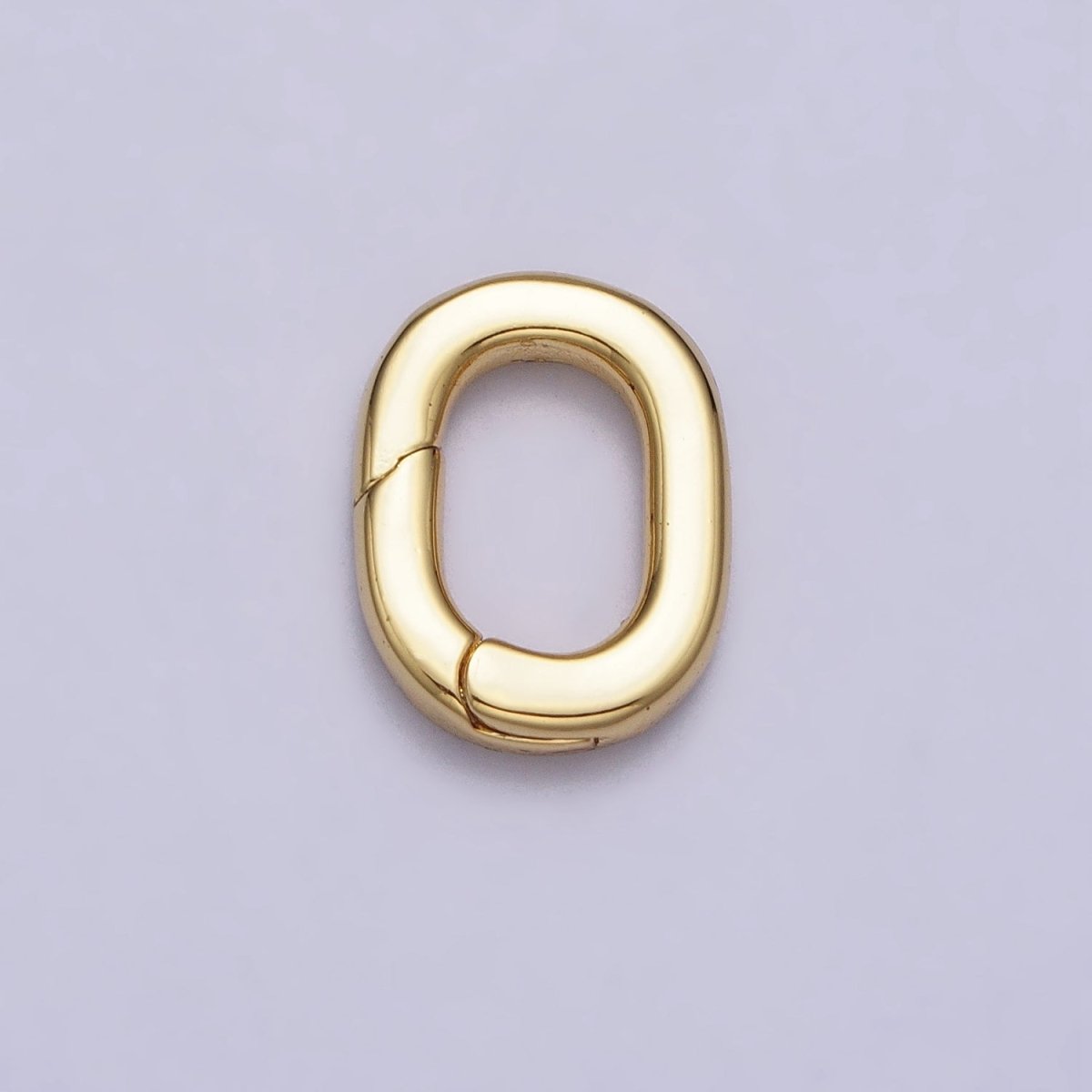 24K Gold Filled 12.5mm Oval Oblong Push Gate Spring Ring Enhancer Closure Supply in Gold &amp; Silver | Z-117 Z-118