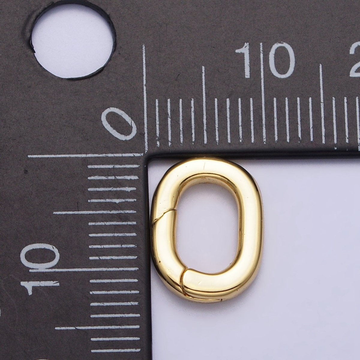 24K Gold Filled 12.5mm Oval Oblong Push Gate Spring Ring Enhancer Closure Supply in Gold &amp; Silver | Z-117 Z-118