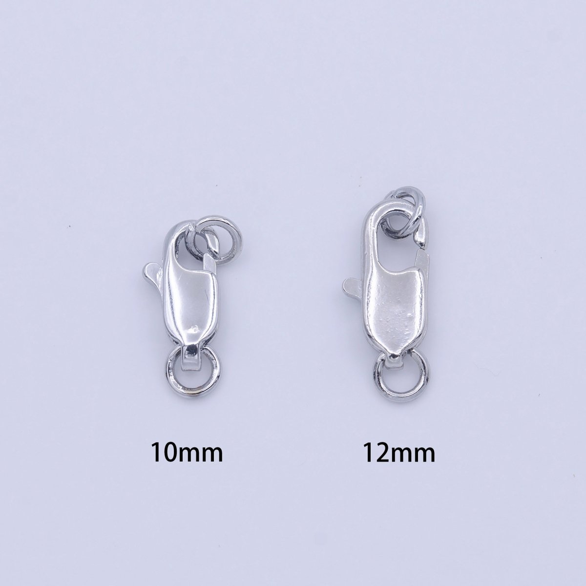 24K Gold Filled 12mm, 10mm Lobster Clasps Claw Closure Jewelry Supply in Gold &amp; Silver | K-299 - K-302