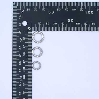 24K Gold Filled 12mm, 14mm, 16mm Clear CZ Dotted Round Pull Gate Findings in Gold &amp; Silver | Z1051 - Z1053