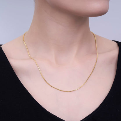 24K Gold Filled 1.2mm Cocoon Snake 20 Inch Chain Necklace | WA-3231