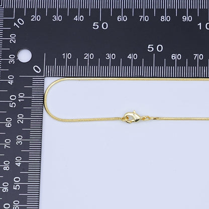 24K Gold Filled 1.2mm Cocoon Snake 20 Inch Chain Necklace | WA-3231