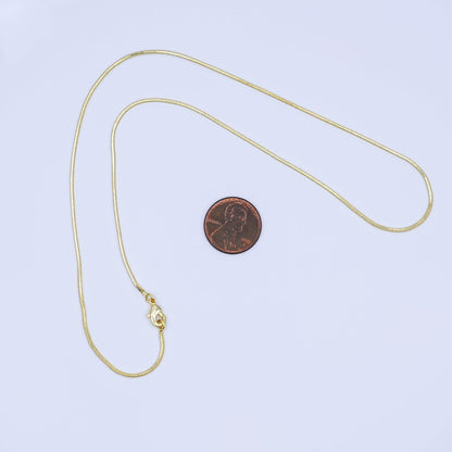 24K Gold Filled 1.2mm Cocoon Snake 20 Inch Chain Necklace | WA-3231
