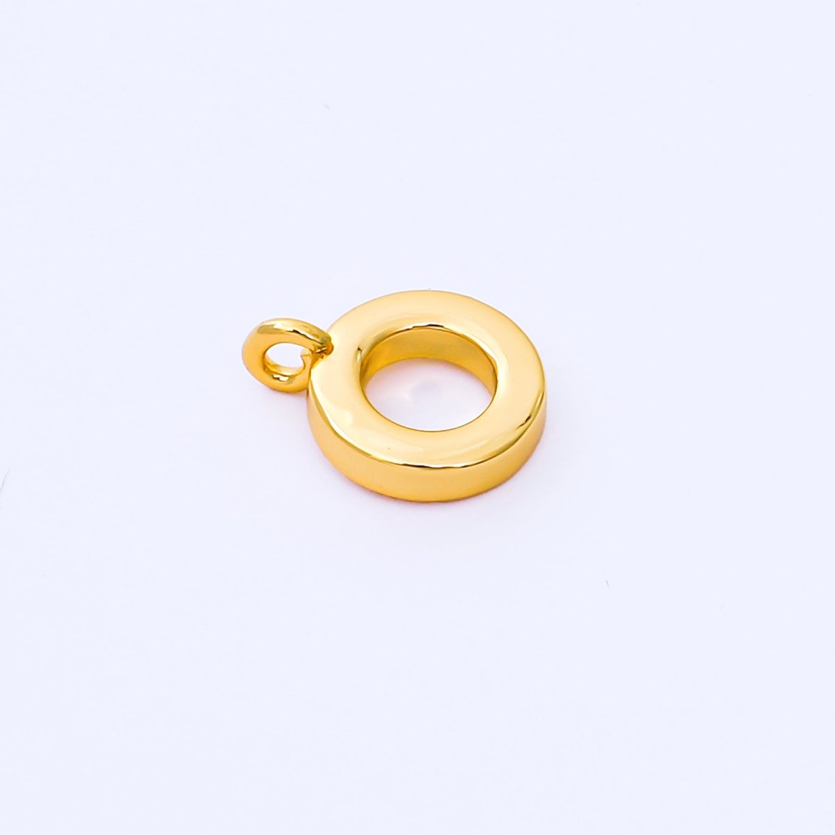 24K Gold Filled 12mm Minimalist Round Rondelle with Closed Loop for Charm Bail Findings | Z1153