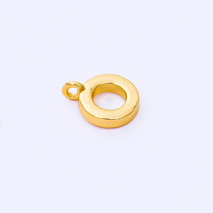 24K Gold Filled 12mm Minimalist Round Rondelle with Closed Loop for Charm Bail Findings | Z1153
