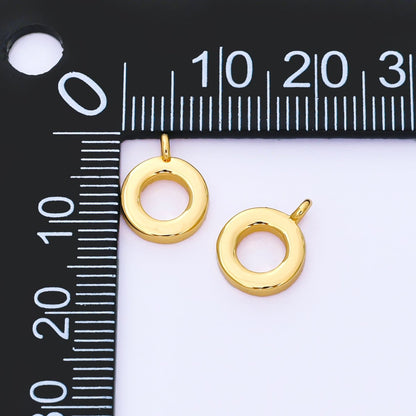 24K Gold Filled 12mm Minimalist Round Rondelle with Closed Loop for Charm Bail Findings | Z1153