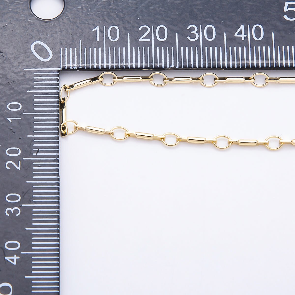 24K Gold Filled 1.2mm Minimalist Unique Link Unfinished Chain by Yard | Roll-1527