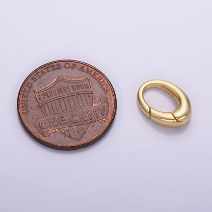 24K Gold Filled 12mm Oval Push Spring Gate Findings | Z806