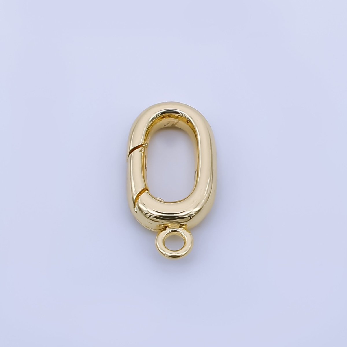 24K Gold Filled 12mm Push-Gate In Clasp Charm Finding | Z1322