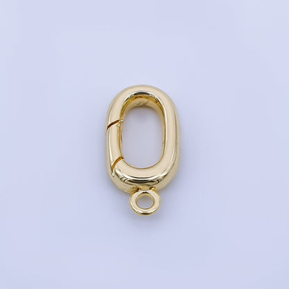 24K Gold Filled 12mm Push-Gate In Clasp Charm Finding | Z1322