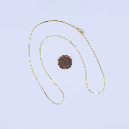 24K Gold Filled 1.2mm Snake Cocoon 18 Inch Chain Necklace | WA-3232