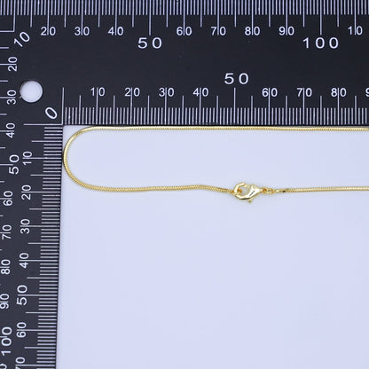 24K Gold Filled 1.2mm Snake Cocoon 18 Inch Chain Necklace | WA-3232