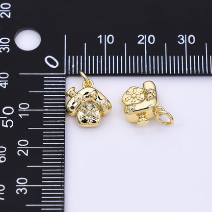 24K Gold Filled 12mm Tini Lovely Dwarf House Charm| AH-582