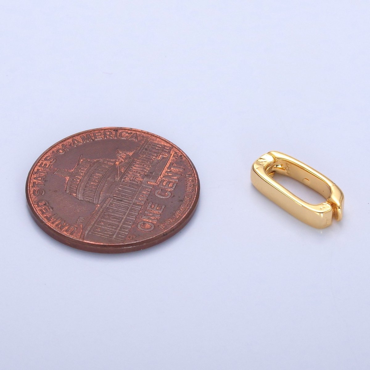 24K Gold Filled 12mm Tiny Hinged Rectangular Bail Pendant Spacer Holder | Z1321