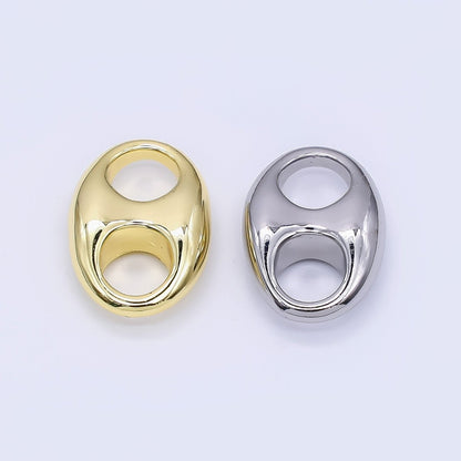 24K Gold Filled 13.5mm Minimalist Anchor Mariner Link Charm in Gold &amp; Silver | Z982