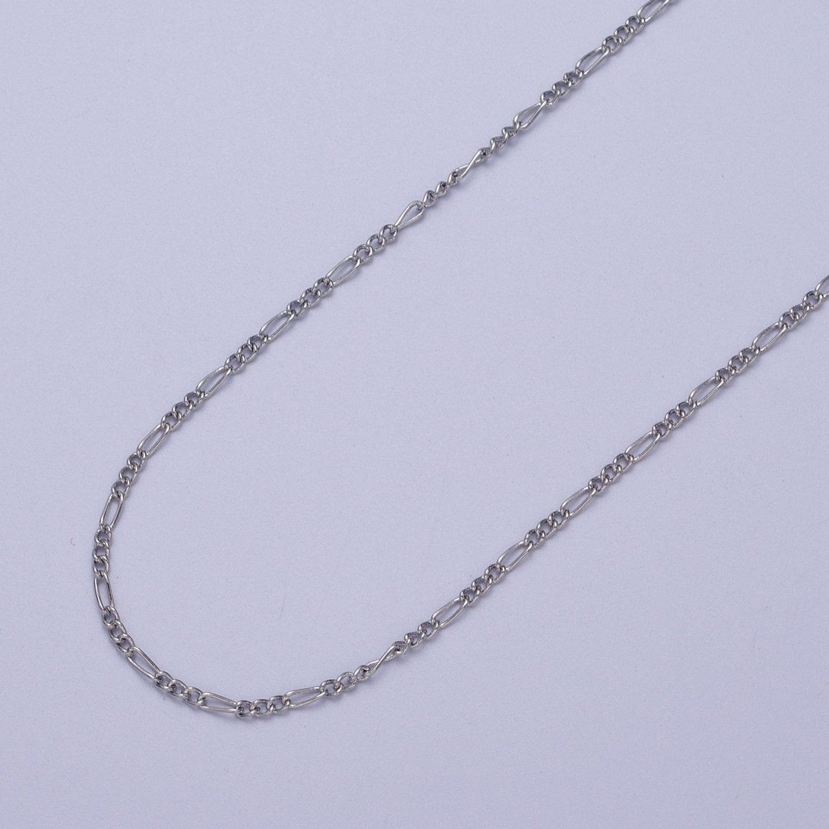 24K Gold Filled 1.3mm Dainty Figaro Unfinished Chain in Gold &amp; Silver | ROLL-903, ROLL-904 Clearance Pricing