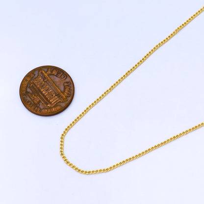 24K Gold Filled 1.3mm Dainty Minimalist Curb Unfinished Chain by Yard | Roll-1748